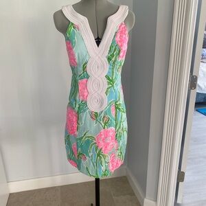 Lilly Pulitzer Valli Dress Floral And Pink SIZE 00